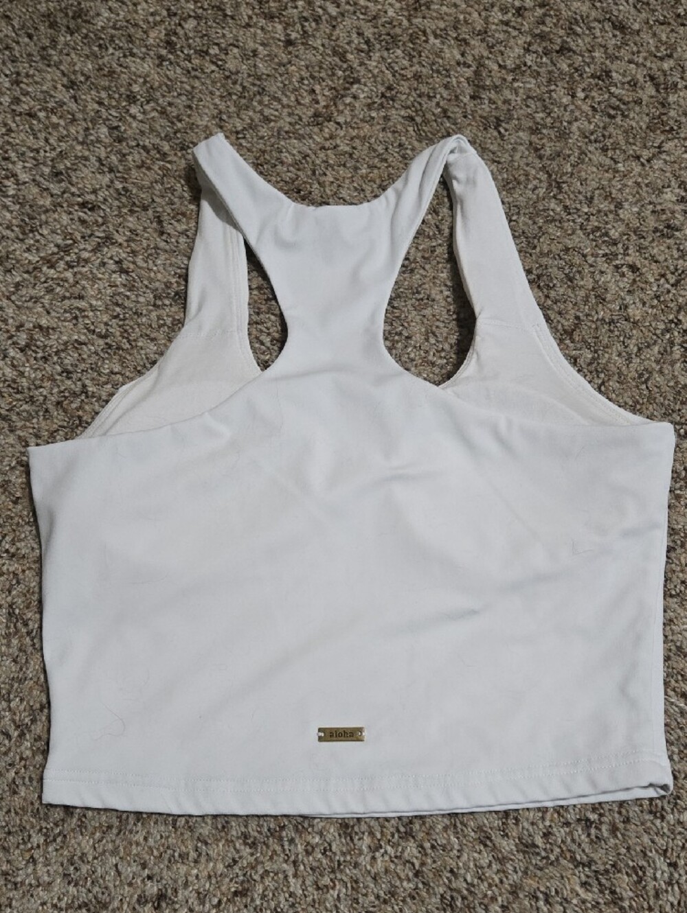 White Racerback Crop - Medium - Picture 2 of 2